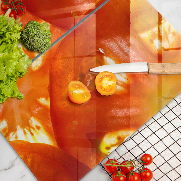 Skyddsplatta för spis Röd tomatskiva