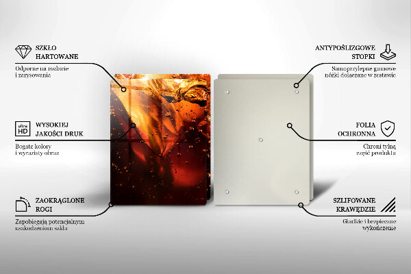 Skyddsplatta för spis Cola drink med is