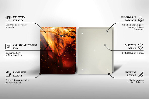 Skyddsplatta för spis Cola drink med is