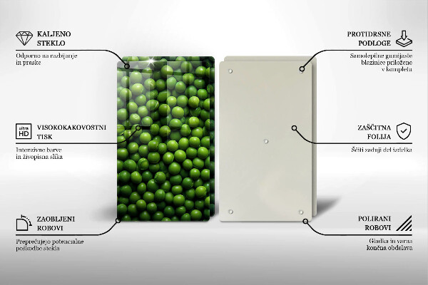 Skyddsplatta för spis Gröna bönor