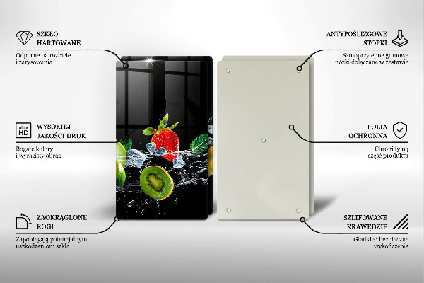 Skyddsplatta för spis Frukt i vatten