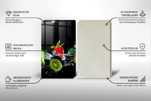 Skyddsplatta för spis Frukt i vatten