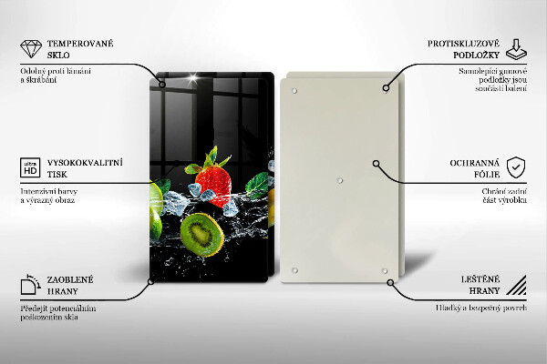 Skyddsplatta för spis Frukt i vatten