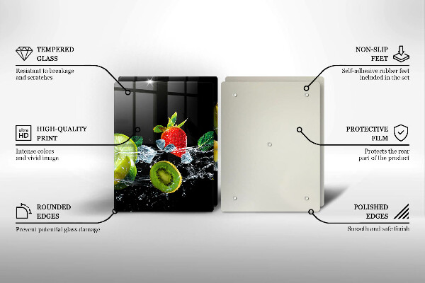 Skyddsplatta för spis Frukt i vatten