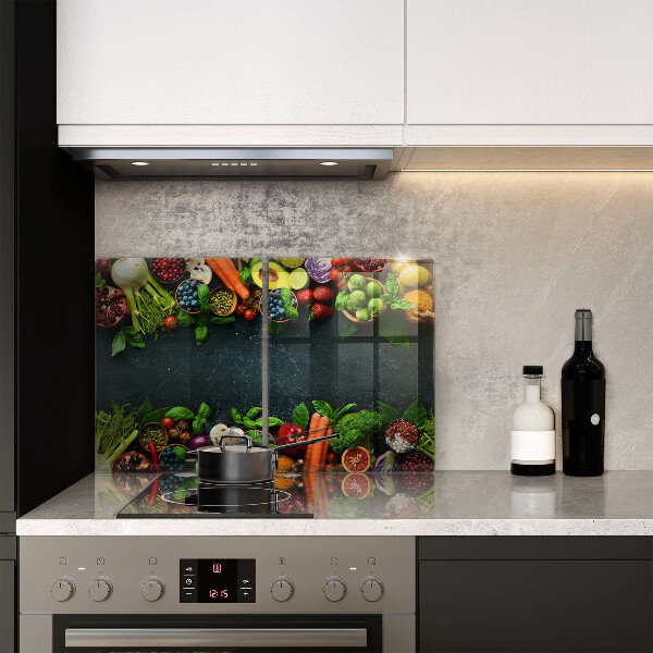 Skyddsplatta för spis Färska grönsaker