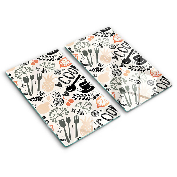 Skyddsplatta för spis Kökstema ritning