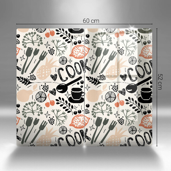 Skyddsplatta för spis Kökstema ritning