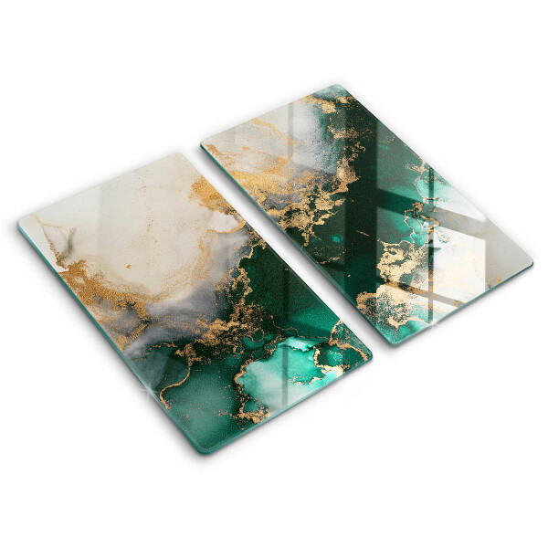 Skyddsplatta för spis Flerfärgad marmor