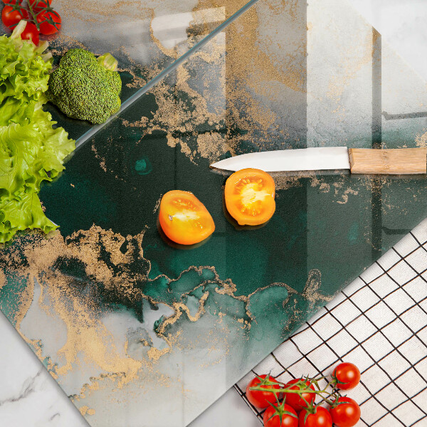 Skyddsplatta för spis Flerfärgad marmor