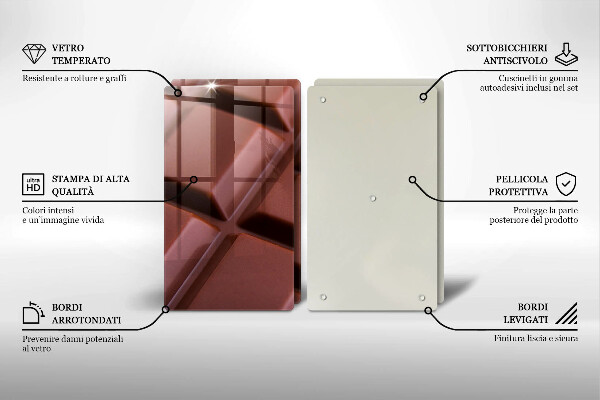 Skyddsplatta för spis Chokladkuber