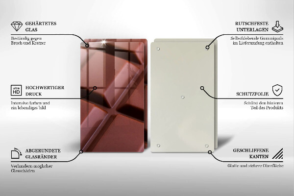 Skyddsplatta för spis Chokladkuber