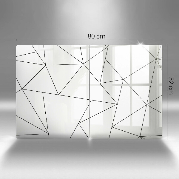 Skyddsplatta för spis Vita trianglar