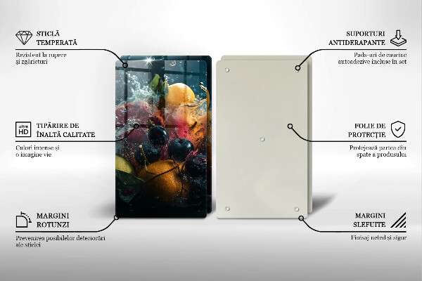 Skyddsplatta för spis Frukt i vatten