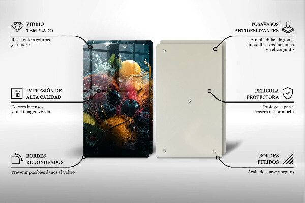 Skyddsplatta för spis Frukt i vatten