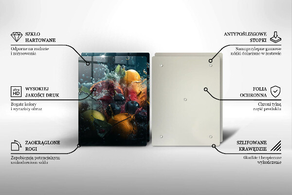 Skyddsplatta för spis Frukt i vatten