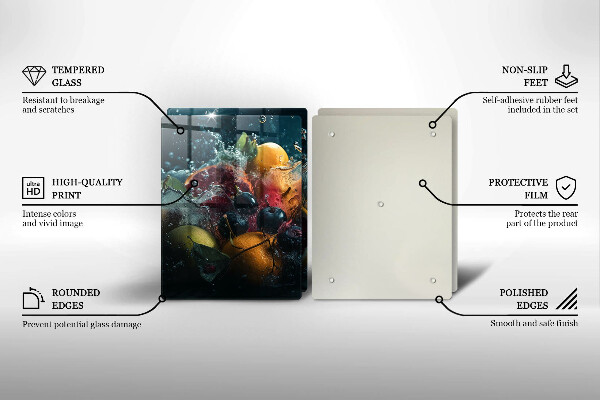 Skyddsplatta för spis Frukt i vatten