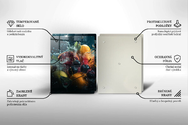 Skyddsplatta för spis Frukt i vatten