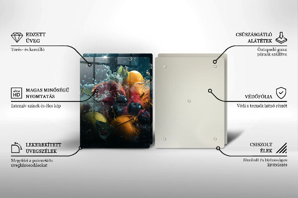 Skyddsplatta för spis Frukt i vatten