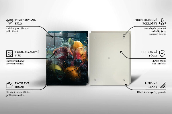 Skyddsplatta för spis Frukt i vatten