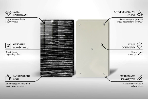 Spisskyddsplatta Svart abstraktion