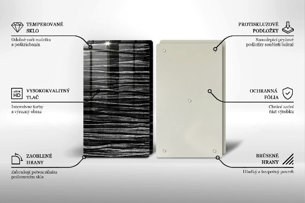 Spisskyddsplatta Svart abstraktion