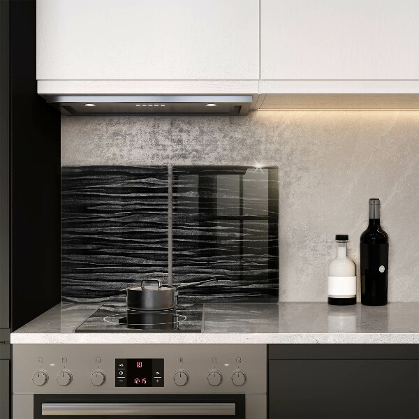 Spisskyddsplatta Svart abstraktion