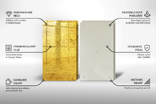 Spisskyddsplatta Gul abstraktion