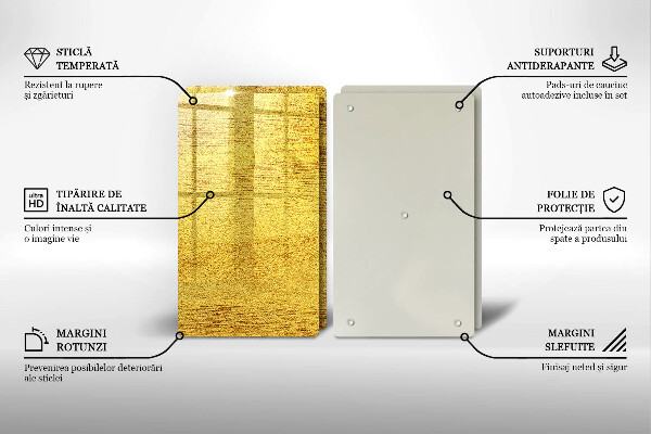 Spisskyddsplatta Gul abstraktion