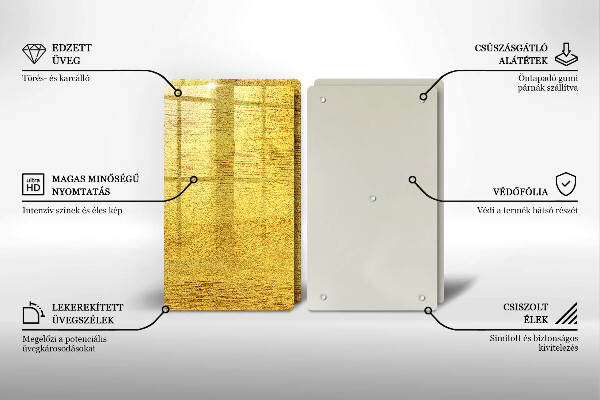 Spisskyddsplatta Gul abstraktion