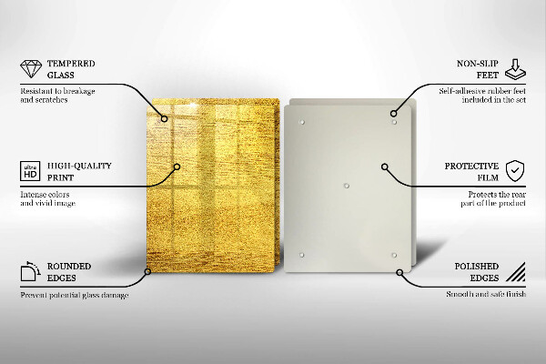 Spisskyddsplatta Gul abstraktion