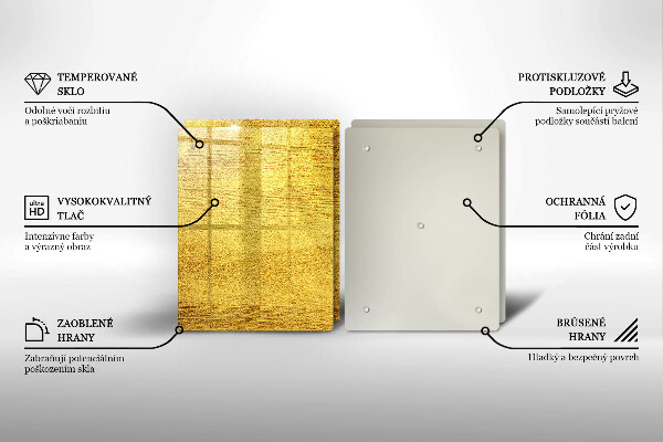 Spisskyddsplatta Gul abstraktion