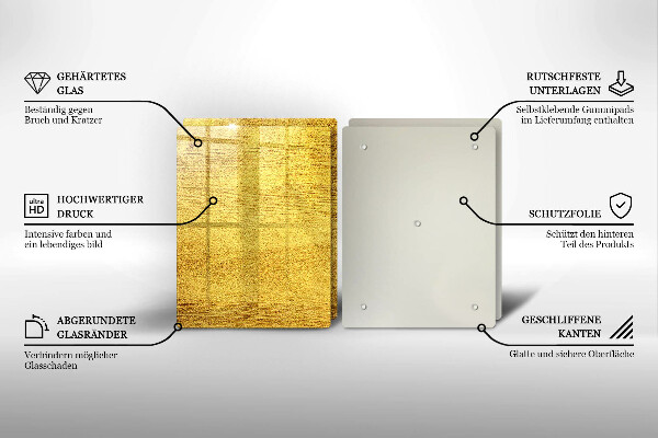 Spisskyddsplatta Gul abstraktion