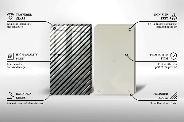 Spisskyddsplatta Metalllinjer