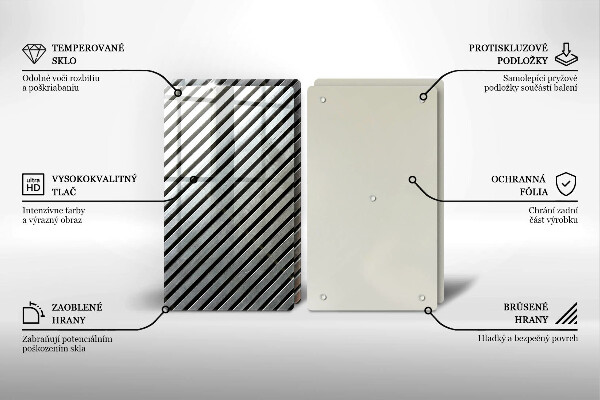 Spisskyddsplatta Metalllinjer