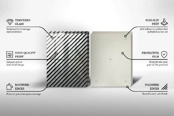 Spisskyddsplatta Metalllinjer