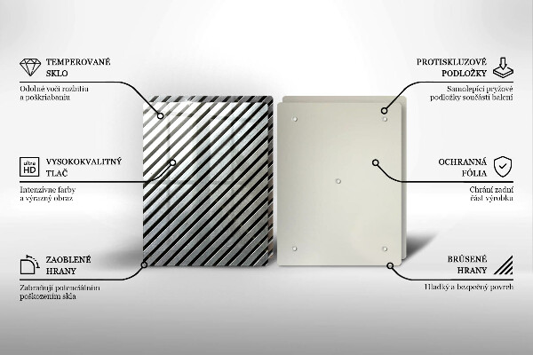 Spisskyddsplatta Metalllinjer