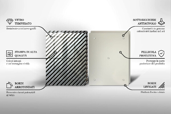 Spisskyddsplatta Metalllinjer