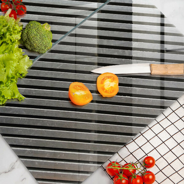 Spisskyddsplatta Metalllinjer