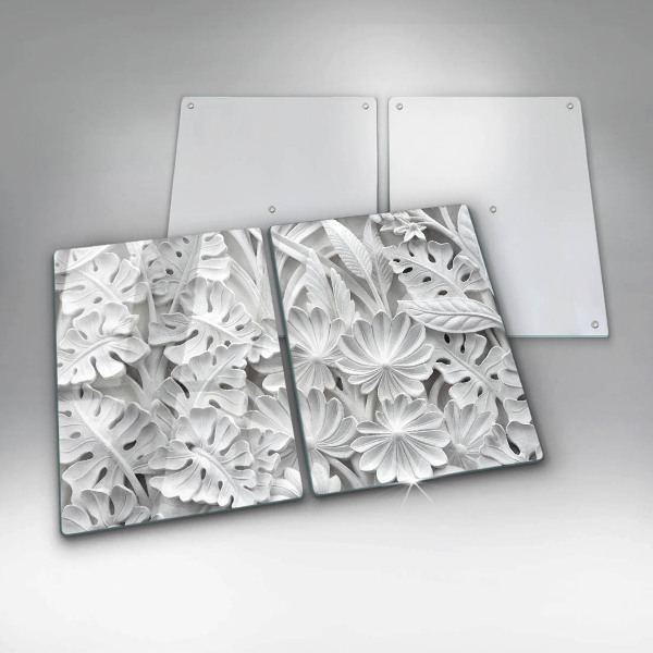 Spisskyddsplatta Vita blommor