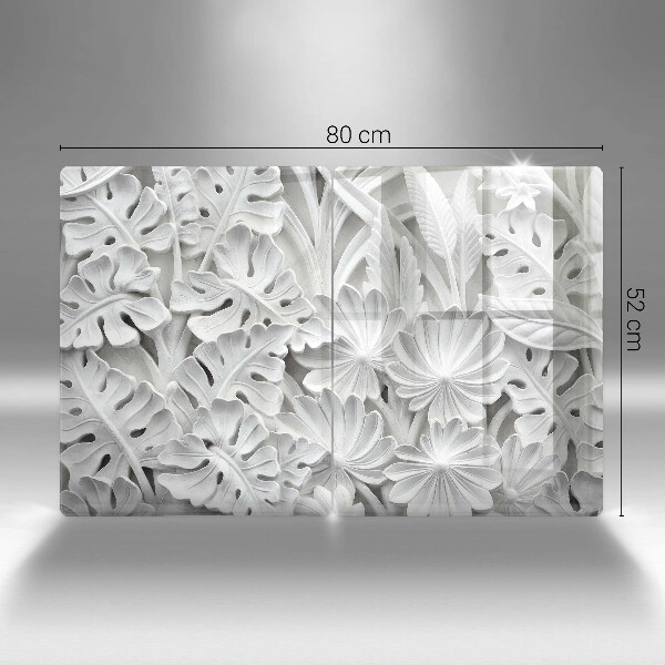 Spisskyddsplatta Vita blommor