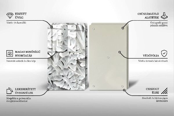 Spisskyddsplatta Vita blommor