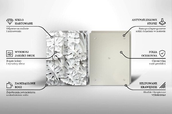 Spisskyddsplatta Vita blommor