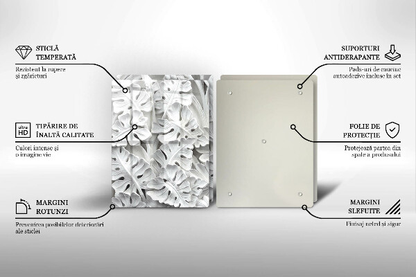 Spisskyddsplatta Vita blommor