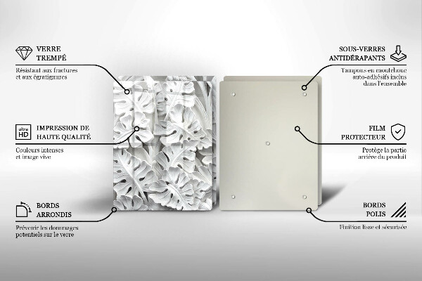 Spisskyddsplatta Vita blommor