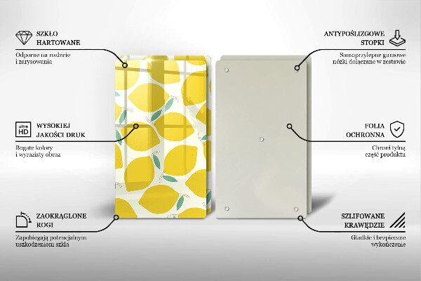 Spisskyddsplatta Tecknade citroner