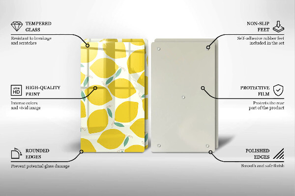 Spisskyddsplatta Tecknade citroner