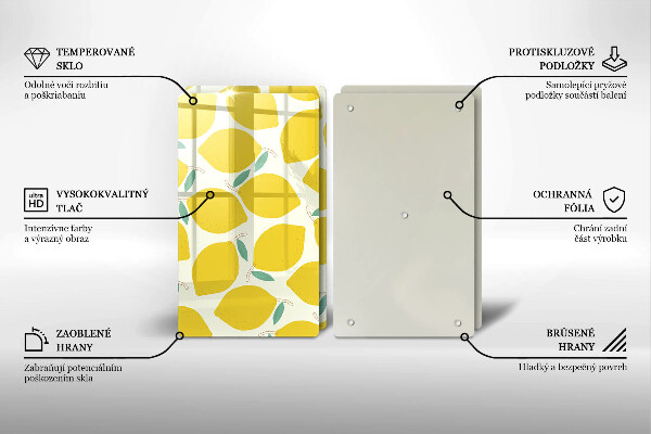 Spisskyddsplatta Tecknade citroner