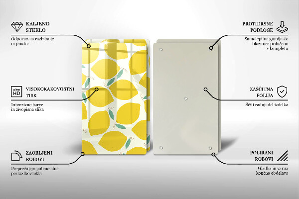 Spisskyddsplatta Tecknade citroner