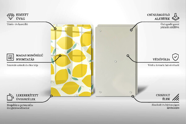 Spisskyddsplatta Tecknade citroner