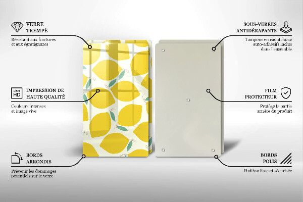 Spisskyddsplatta Tecknade citroner